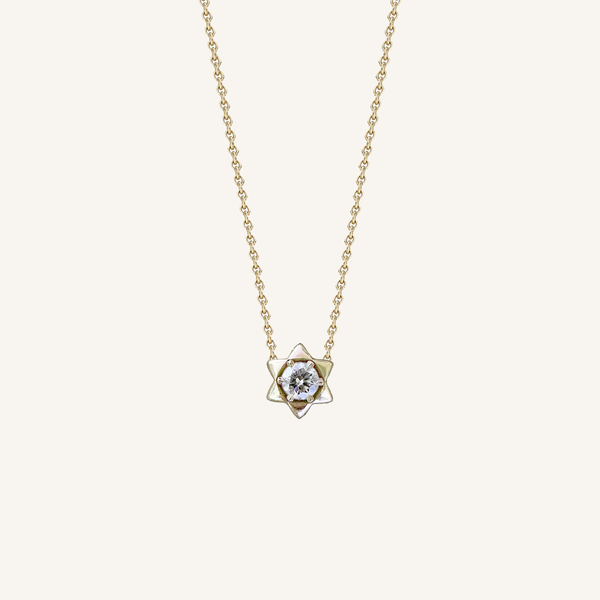 MEDIUM MAGEN DAVID W/ CENTER STONE – Ilana Ariel Collections