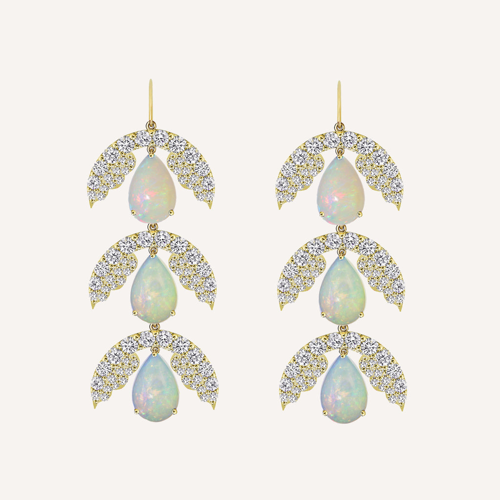 THREE DROP JASMINE EARRINGS