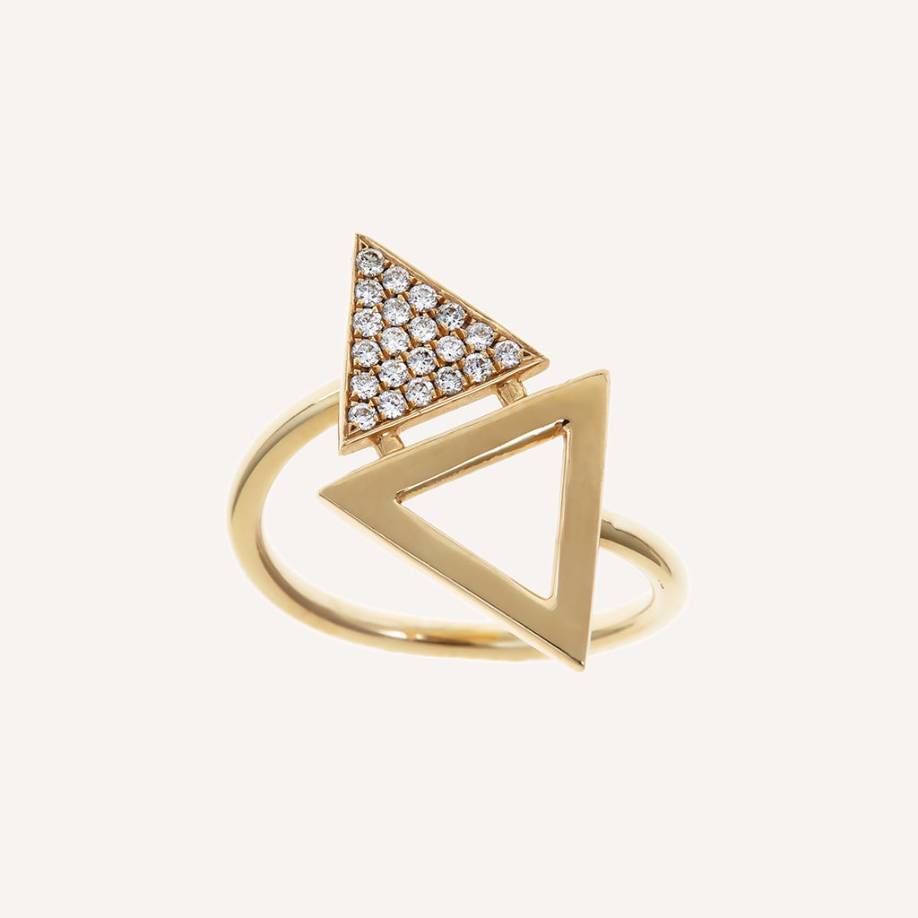 DOUBLE TRIANGLE RING