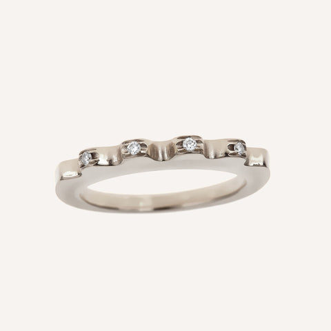 ELLA STACK RING WITH FOUR DIAMONDS