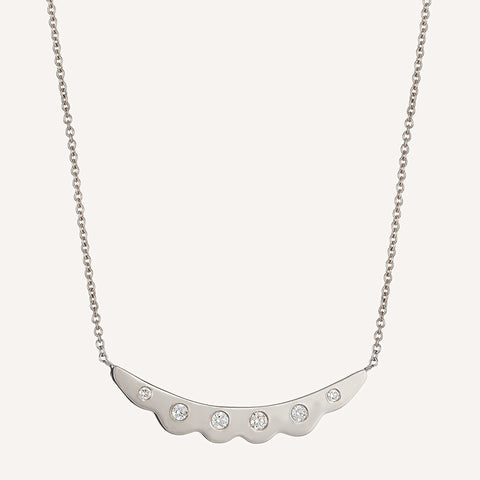 JUMBO CRESCENT WITH ISOLATED DIAMONDS