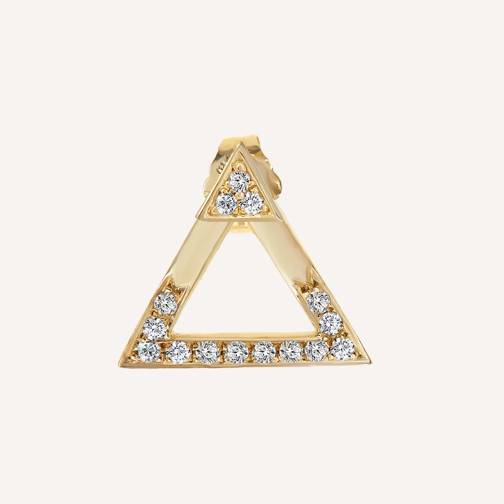 RIGHT SIDE UP TRIANGLE BACK EARRING