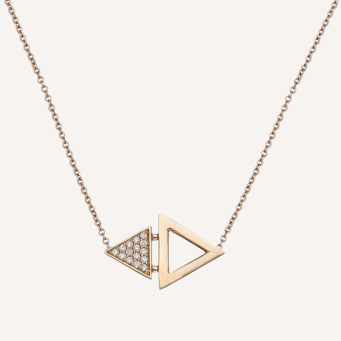 DOUBLE TRIANGLE SINGLE NECKLACE
