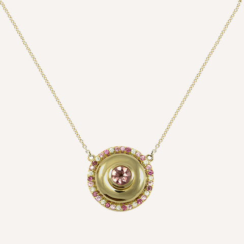 SHADES OF PINK LARGE CAP NECKLACE